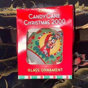 Disney Candy Cane Christmas 2000 Ornament - Red and Green
